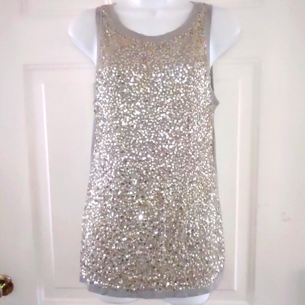 Joyous & Free Sequin Top. Size M